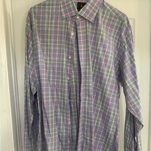 Tailorbyrd Men's Pastel Plaid Button Down Shirt